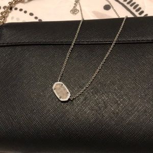 Silver Kendra Scott Elisa drusy necklace
